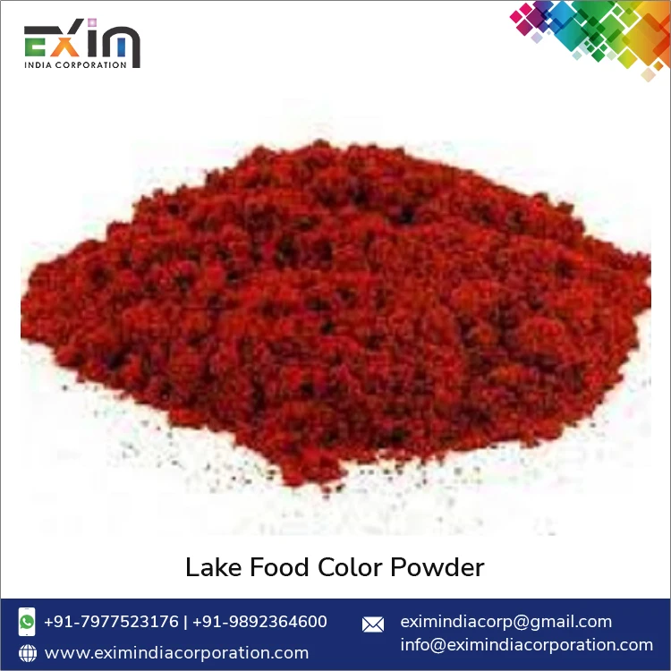 Top Listed Indian Exporter of Carmoisine Lake / Oil Soluble Food Color Powder for Pharmaceutical Industries