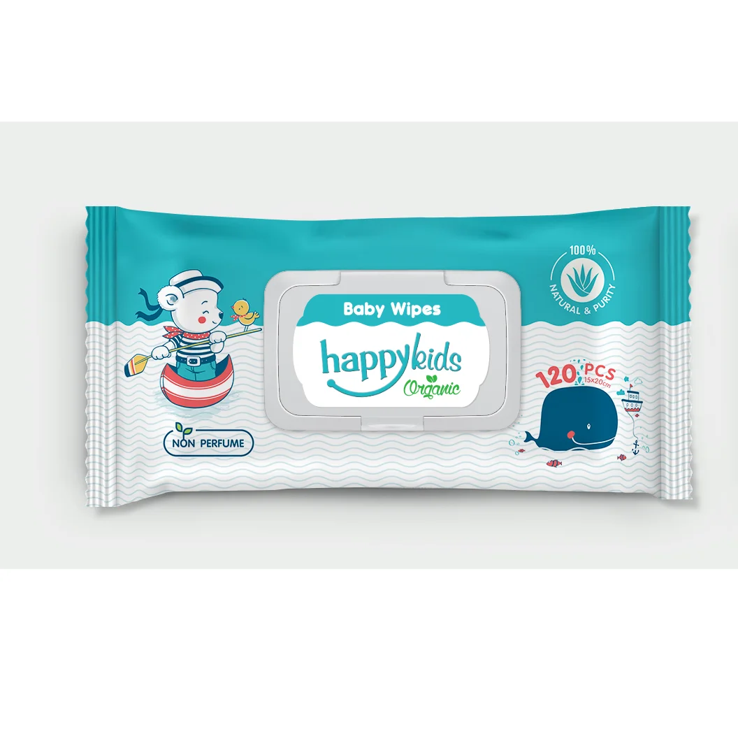 HAPPYKIDS 120-Count Baby Wipes Sensitive Wet Wipes for Antiseptic Use Wholesale Suppliers