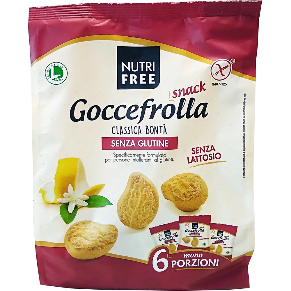 Plain BISCUIST 240g (6x40g) Cookie Crisp Biscuits Sweet Fermented Cake Gluten-free,lactose Free Bag Packing Nutrifree 0.24 Kg