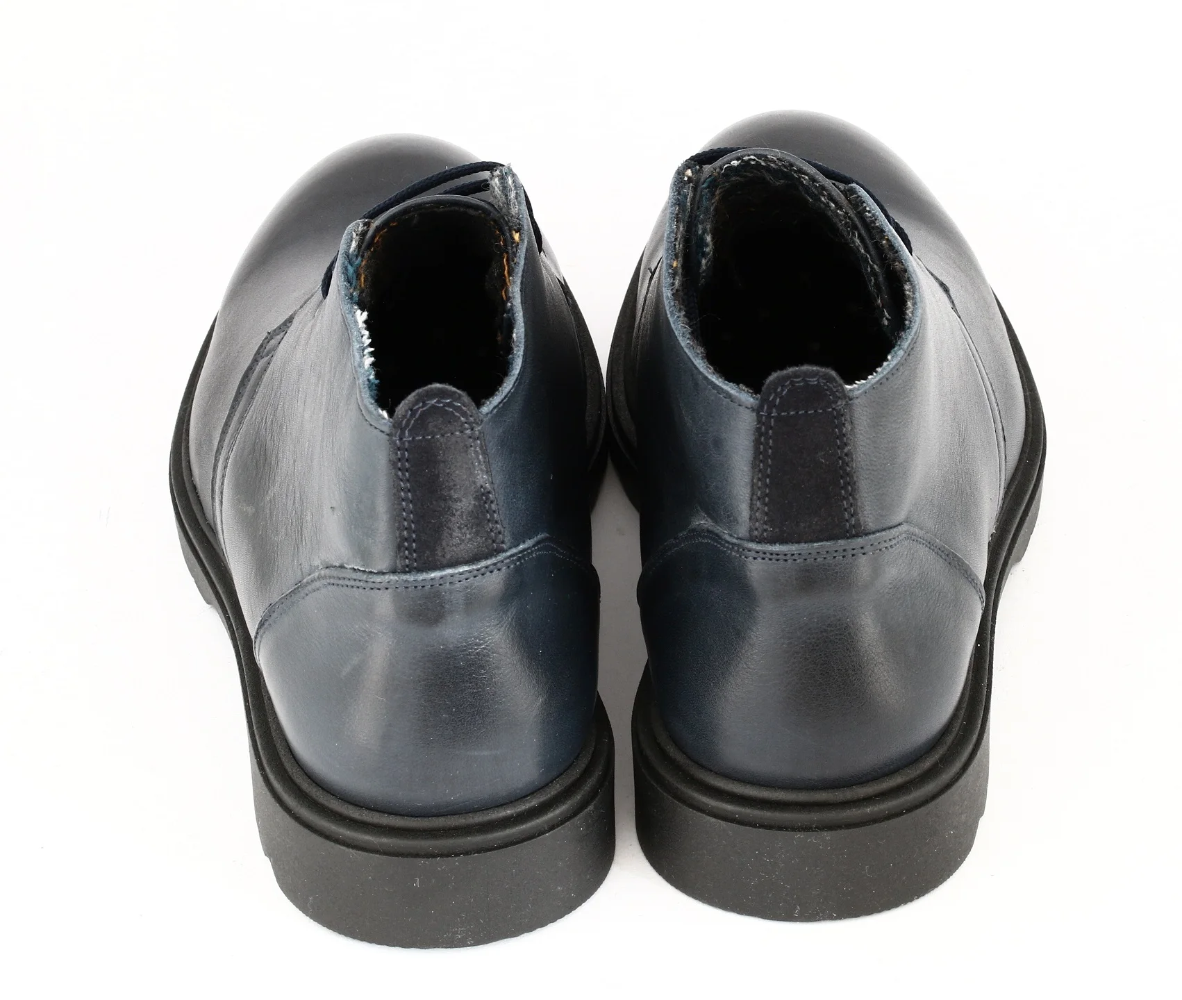 MEN FASHION ANKLE BOOT IN BRUSHED GENUINE LEATHER WITH FABRIC SIDE INTERIOR