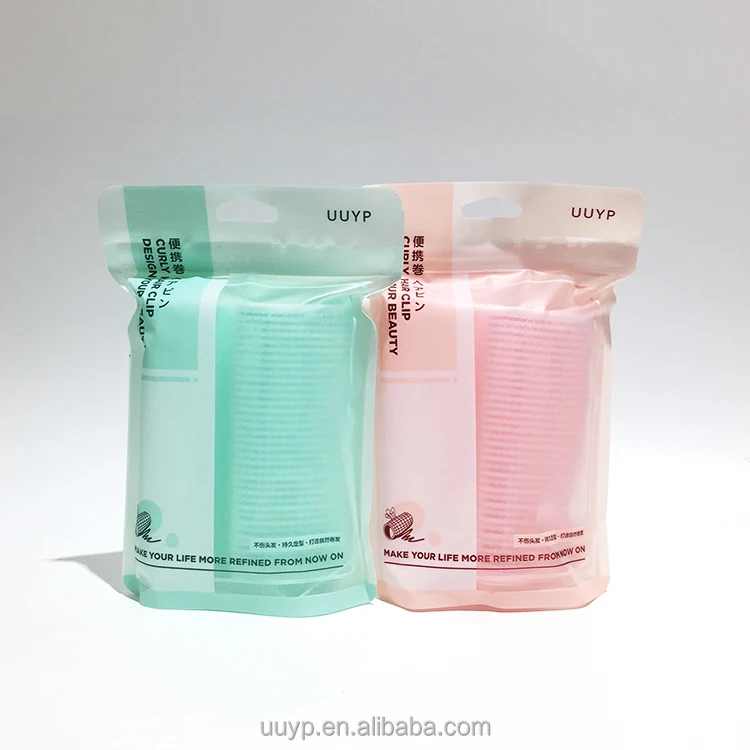 Magic Tape Hairdressing Rollers Curlers Self-Adhesive Velvet Flocking Mesh Plastic Wave Curly Hair Rollers