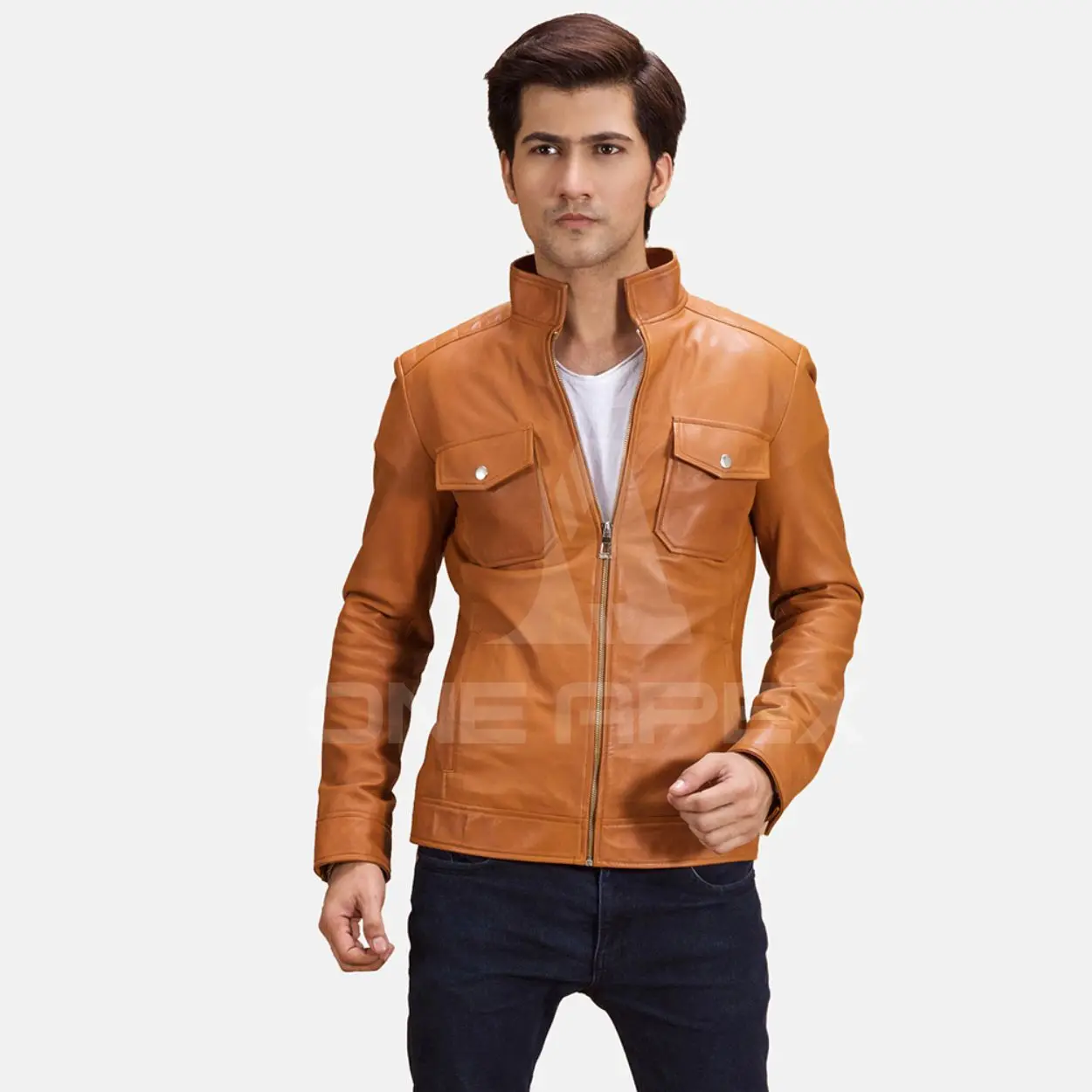 2021 Wholesale Men Casual Jacket Plus Size Coat Big/Tall Size Original  Leather Jacket Coat For Men by One Apex