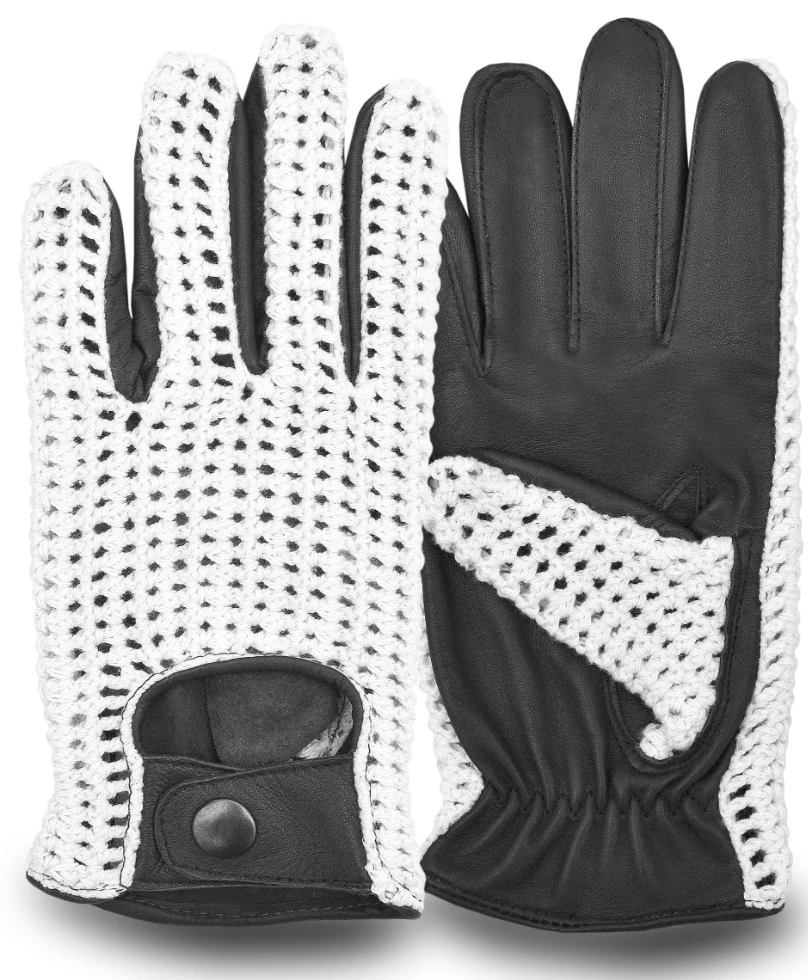 Men Leather Car Driving Gloves