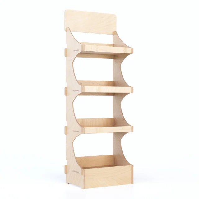 OEM ODM Display Interlocking Light Customizable Wooden Furniture Display With Shelves for GDO
