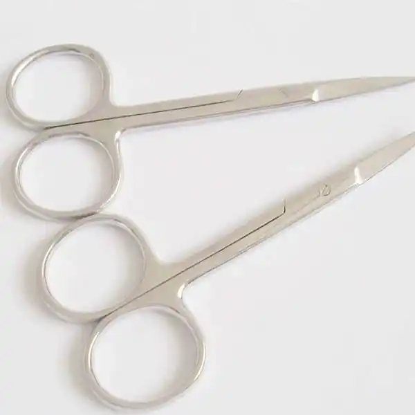 
2021 Straight Iris scissors surgical curved iris scissors with gold handle 