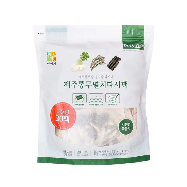 Outstanding Fish Anchovy broth with Jeju daikon Unbleached natural pulp 100% Natural fish Organic seafood soup made in Korea