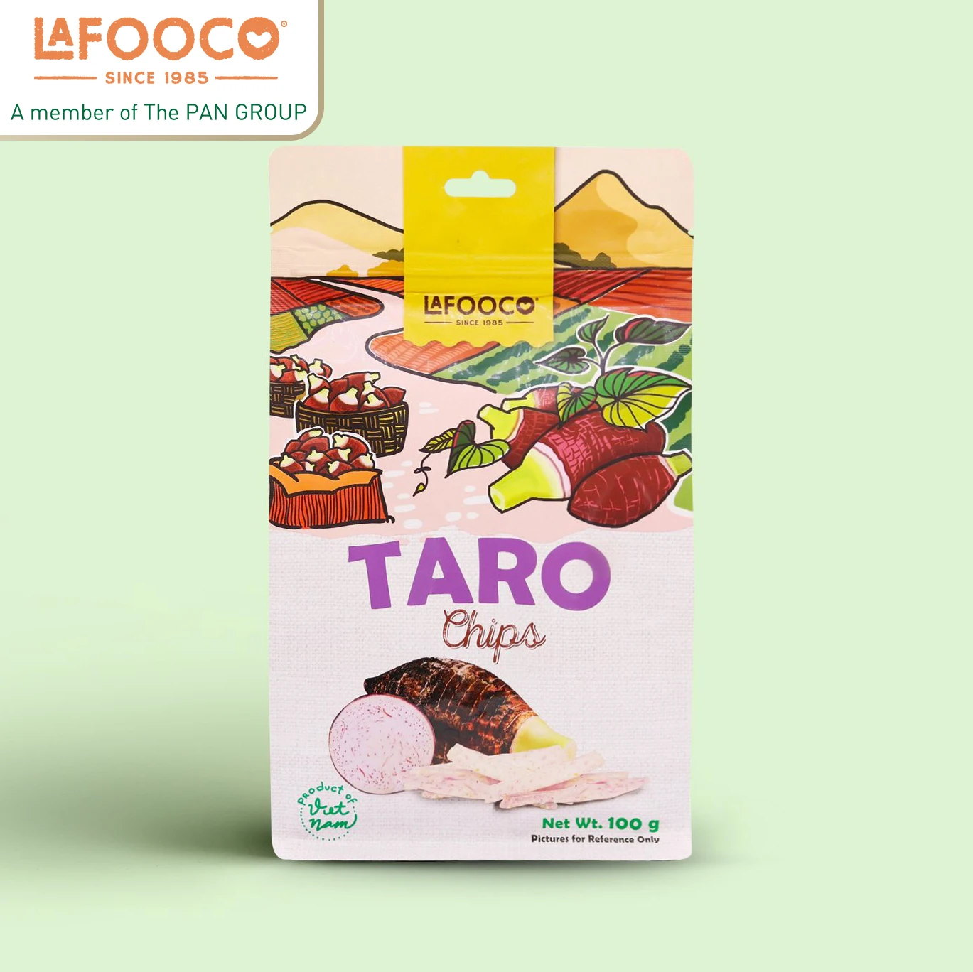 Taro Standing Pouch Bag Premium Origin Vietnam Chips 100gr Fruit & Vegetable Snacks Fresh Dried 100% Natural Fruits Vegetable