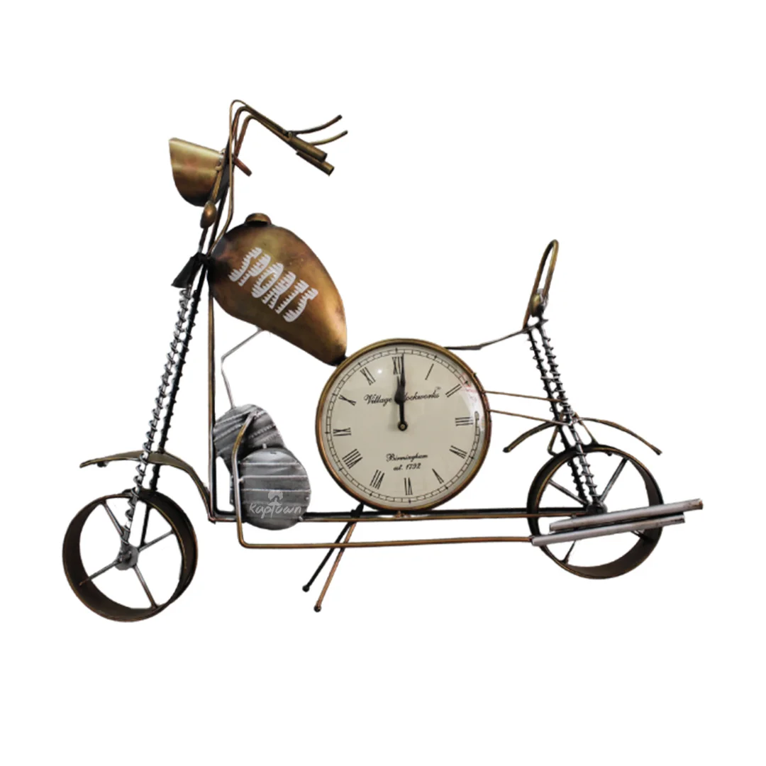 Newest Amazon Hot Selling ICONIC BIKE WITH CLOCK Custom Decorative Metal Luxury Party Office Home Table decoration