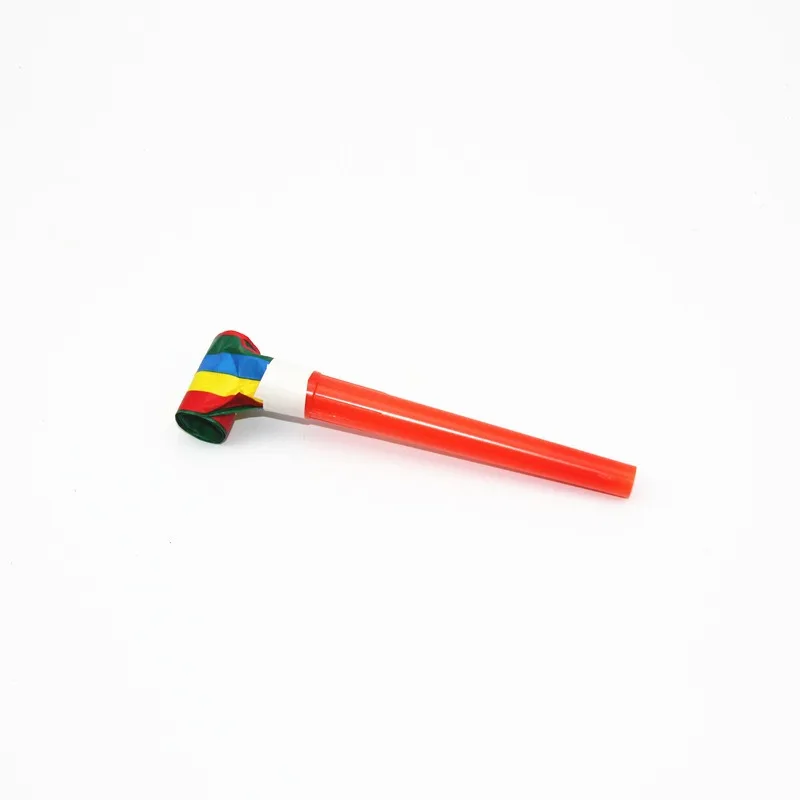 11.5cm party blowouts paper blow horn paper whistle