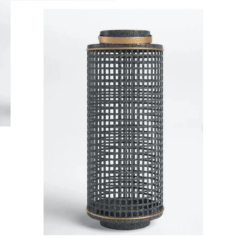 Черный металлический сетчатый дизайн фонарь классический стиль для внутреннего и наружного украшения дома сада элегантное осветительное решение