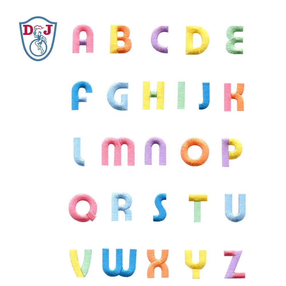 A-Z Алфавит патч 26 букв комплект наклейки пользовательское имя одежда с вышивкой в виде птички; Персонализированные железа О-образным вышивальным знаком цены по прейскуранту завода-изготовителя