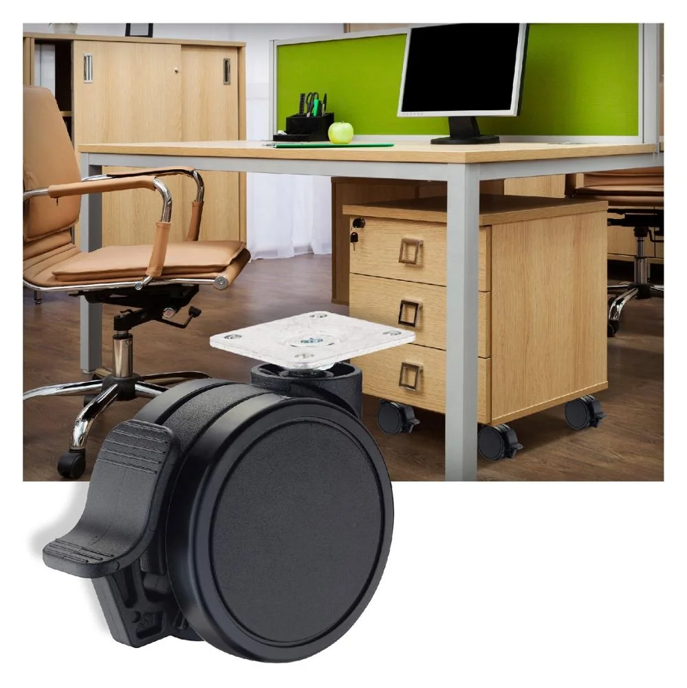 Small locking casters and wheels for furniture