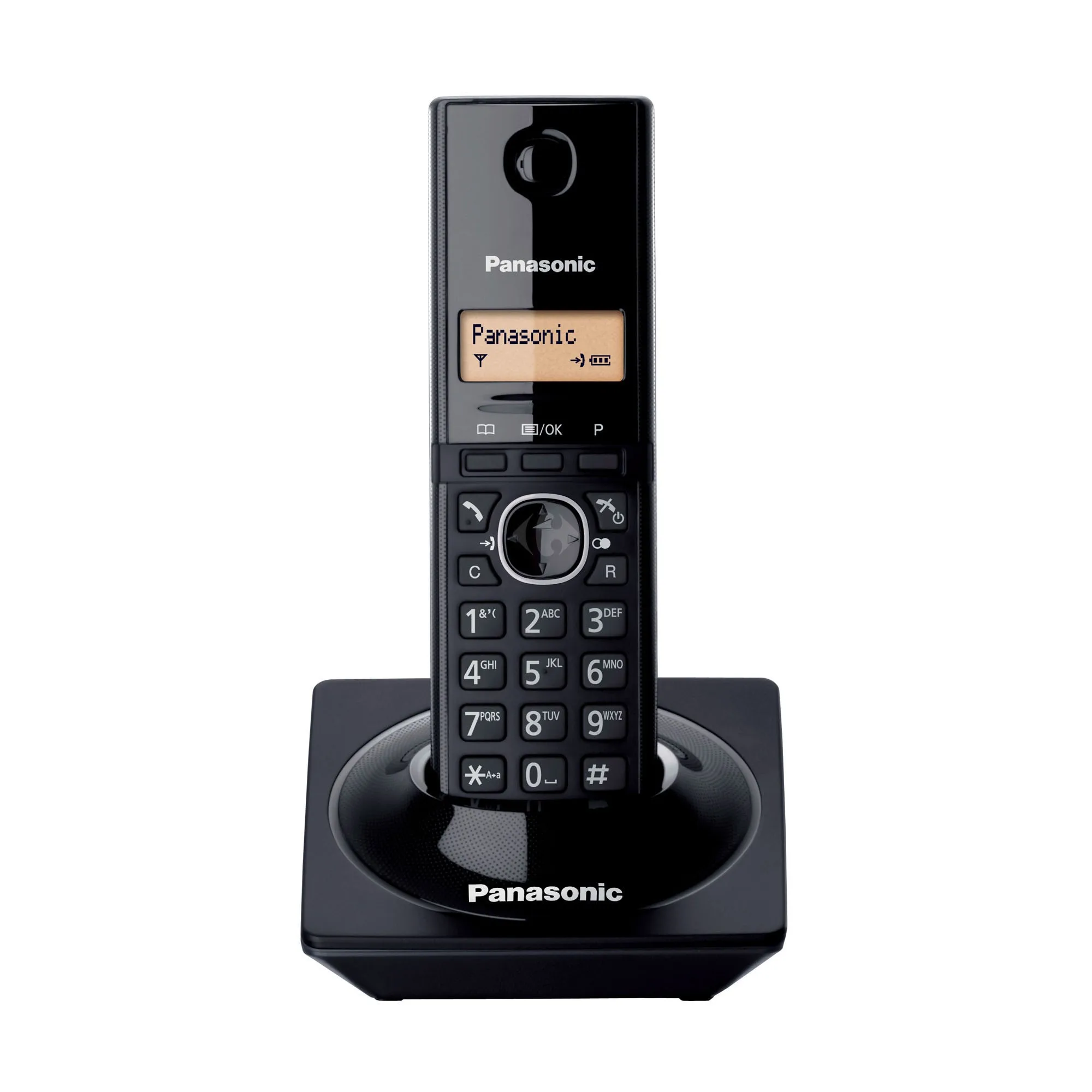 Беспроводный телефон Panasonic KX-TG1711 1,8 GHz DECT, беспроводной стационарный телефон с Янтарной подсветкой, ЖК-дисплей, ID вызывающего абонента