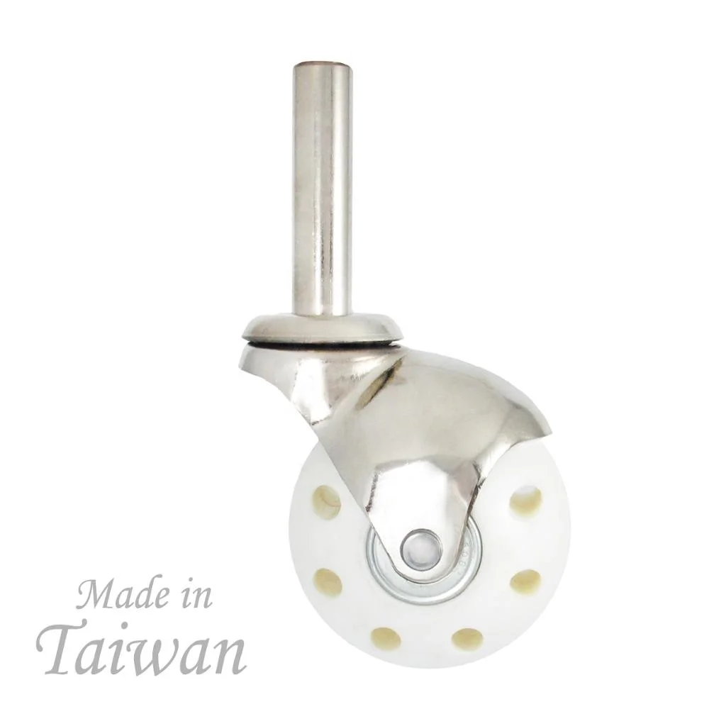 CCE Caster 58mm PP White Ball Bearings Furniture Rollers Wheels