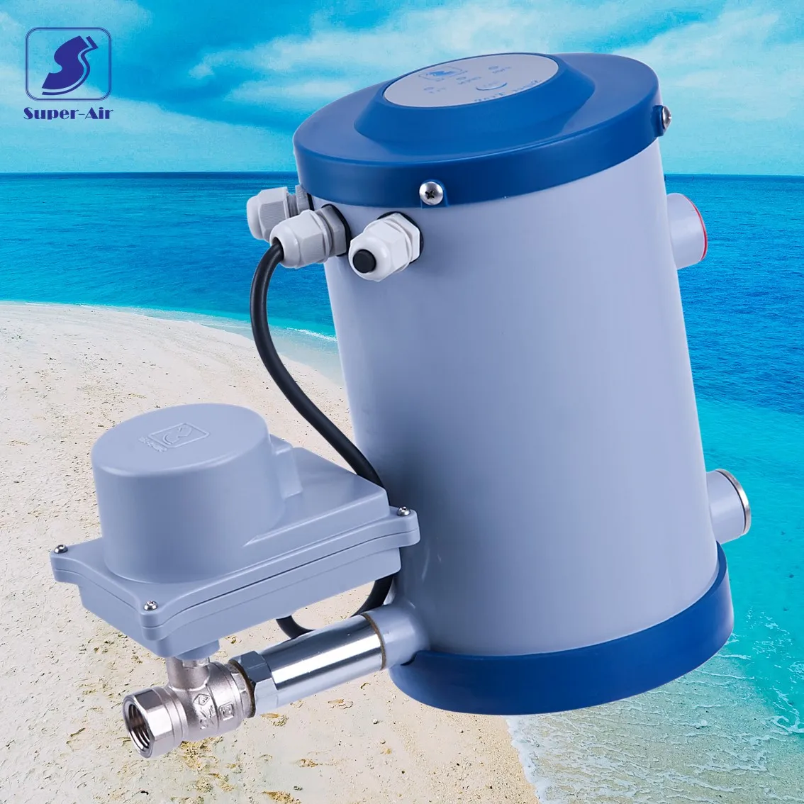 Super Air Taiwan Super Trap Motorized Ball Valve Type Zero Air Loss Automatic Condensate Drain for Air Compressor System