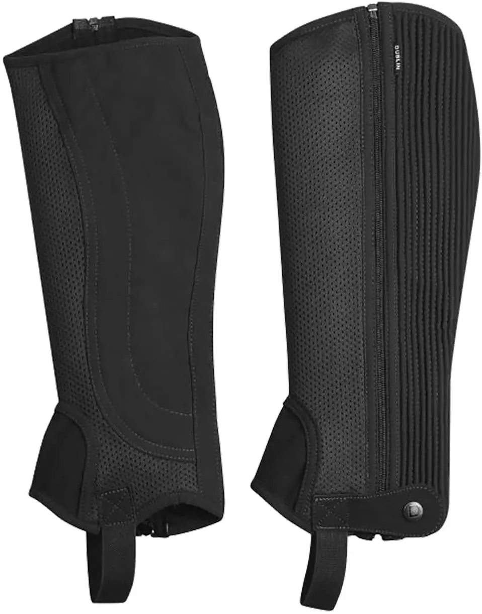 
Equestrian Wear Premium Brown leather Horse Riding Half Chaps, Men and women Fashion western. 
