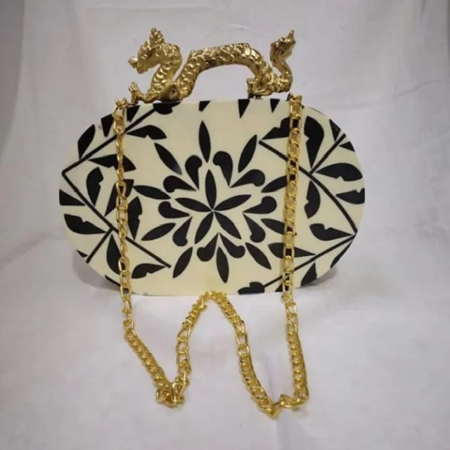 Luxury resin clutch embroidery zardozi pearls square bridal designer gift for her luxury indian wedding nikkah clutch bag