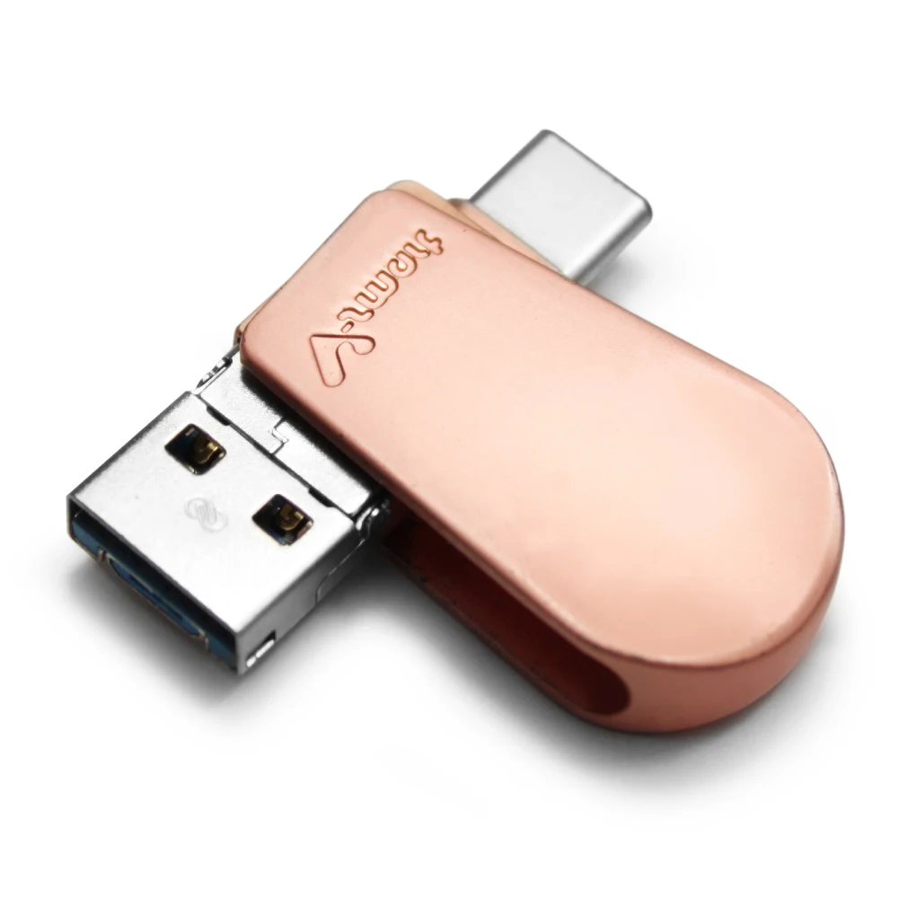 OEM металлический OTG Type C USB флэш-накопитель 16 ГБ 32 64 Гб 128