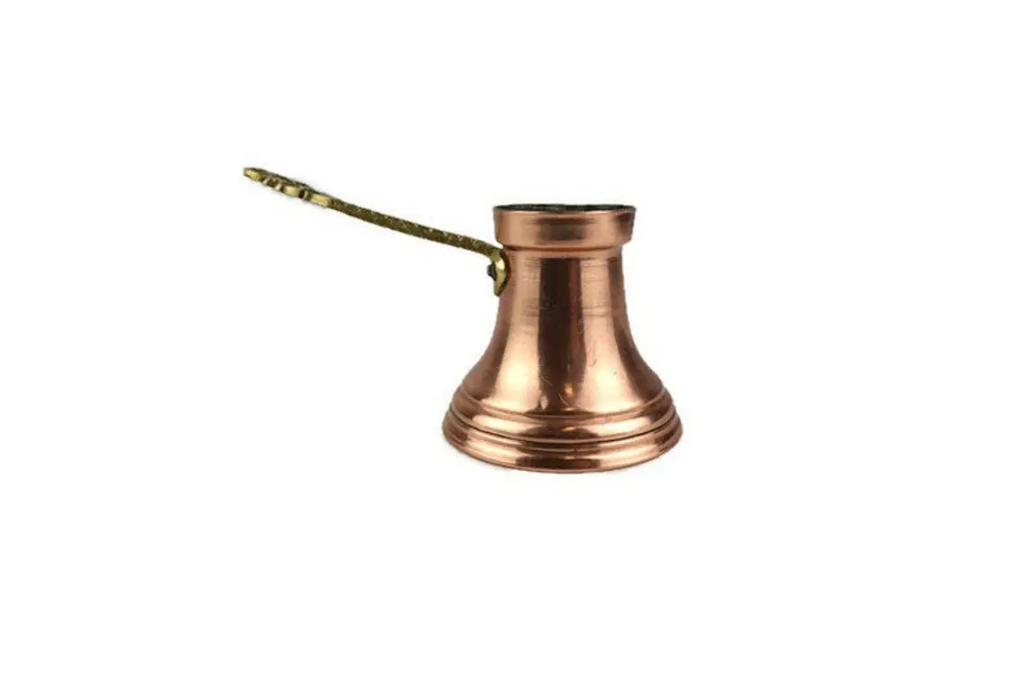 Unique Turkish Greek Arabic Coffee Pot Stove-top Coffee Pot with Brass Handle Warmer With Different Cezve Ibrik Briki Engraved