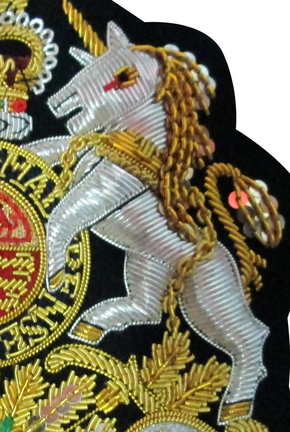 Personalized Cheap Custom Made Family Embroidered Crest Emblem Wool Cloth with Sequins Magnetic Feature Available Factory Price