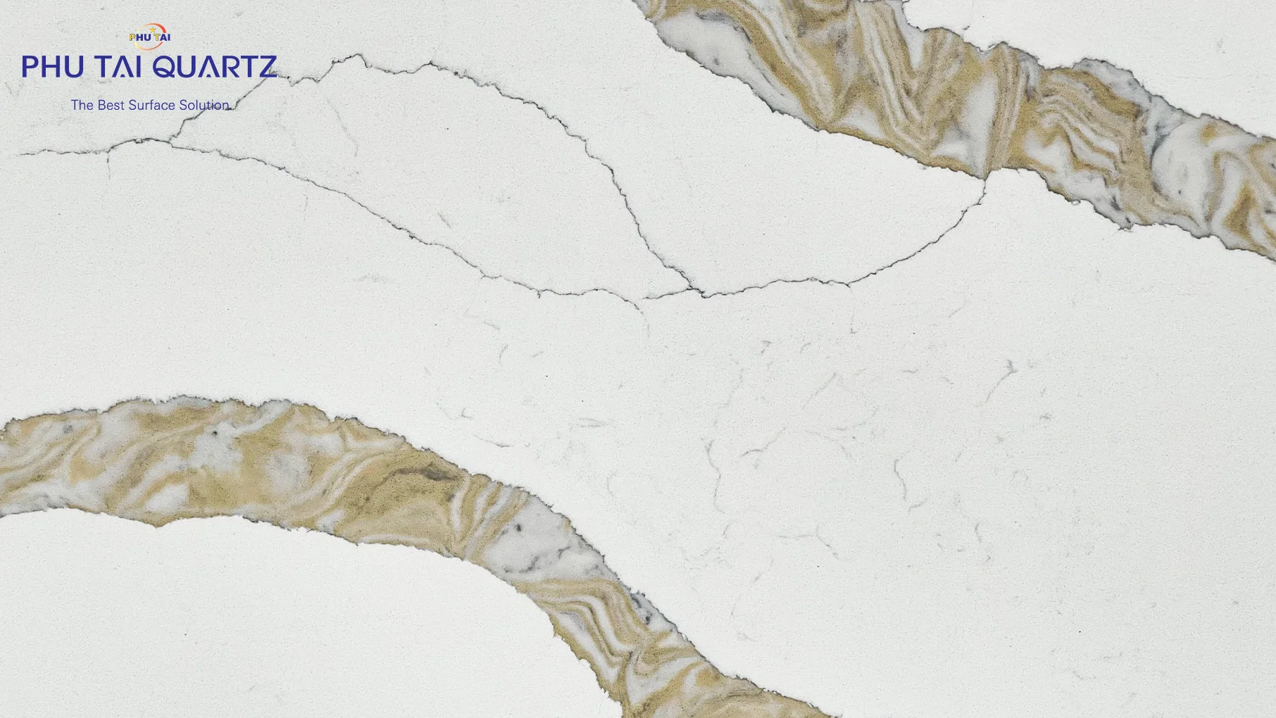 Кварц Calacatta Etna PT 902 полированная плита высокого качества для внутренней отделки стен и кухонных столешниц от Phutai