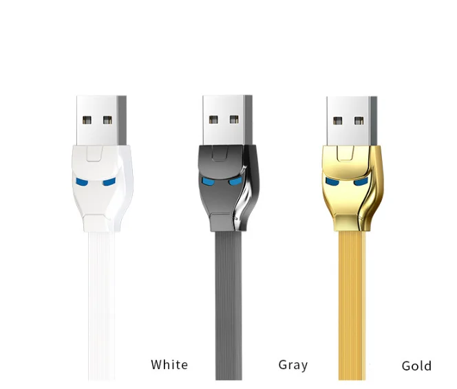 Лидер продаж HOCO U14 стальной мужской зарядный USB Дата-кабель для iphone Micro USB Type-c провод