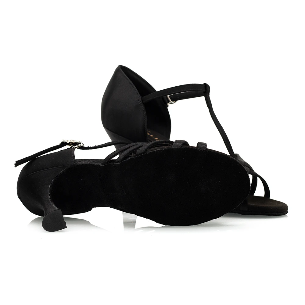 
Suphini Bronze Champagne Satin Dancing sandals Salsa/Bachata/Tango/Kizomba/Latin ballroom salsa dance shoes 