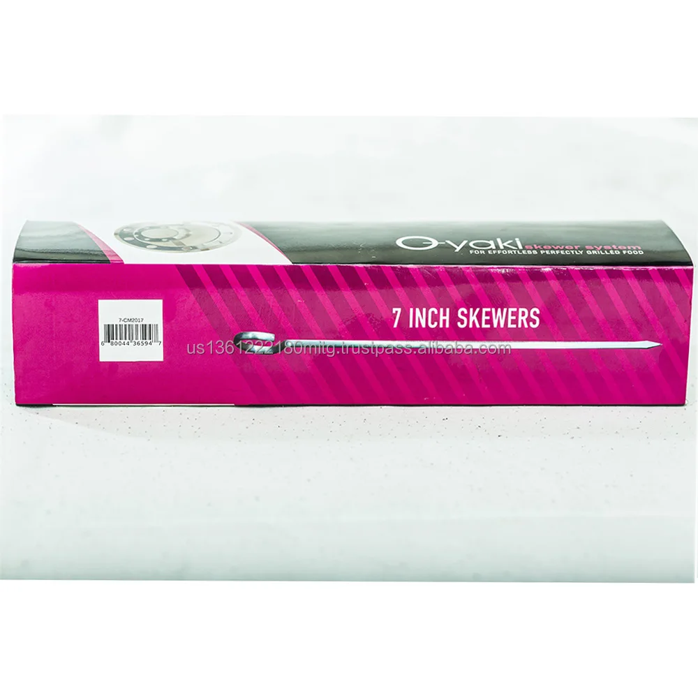 Шпажки из нержавеющей стали диаметром 7 дюймов подойдут для приготовления мяса, овощей и фруктов