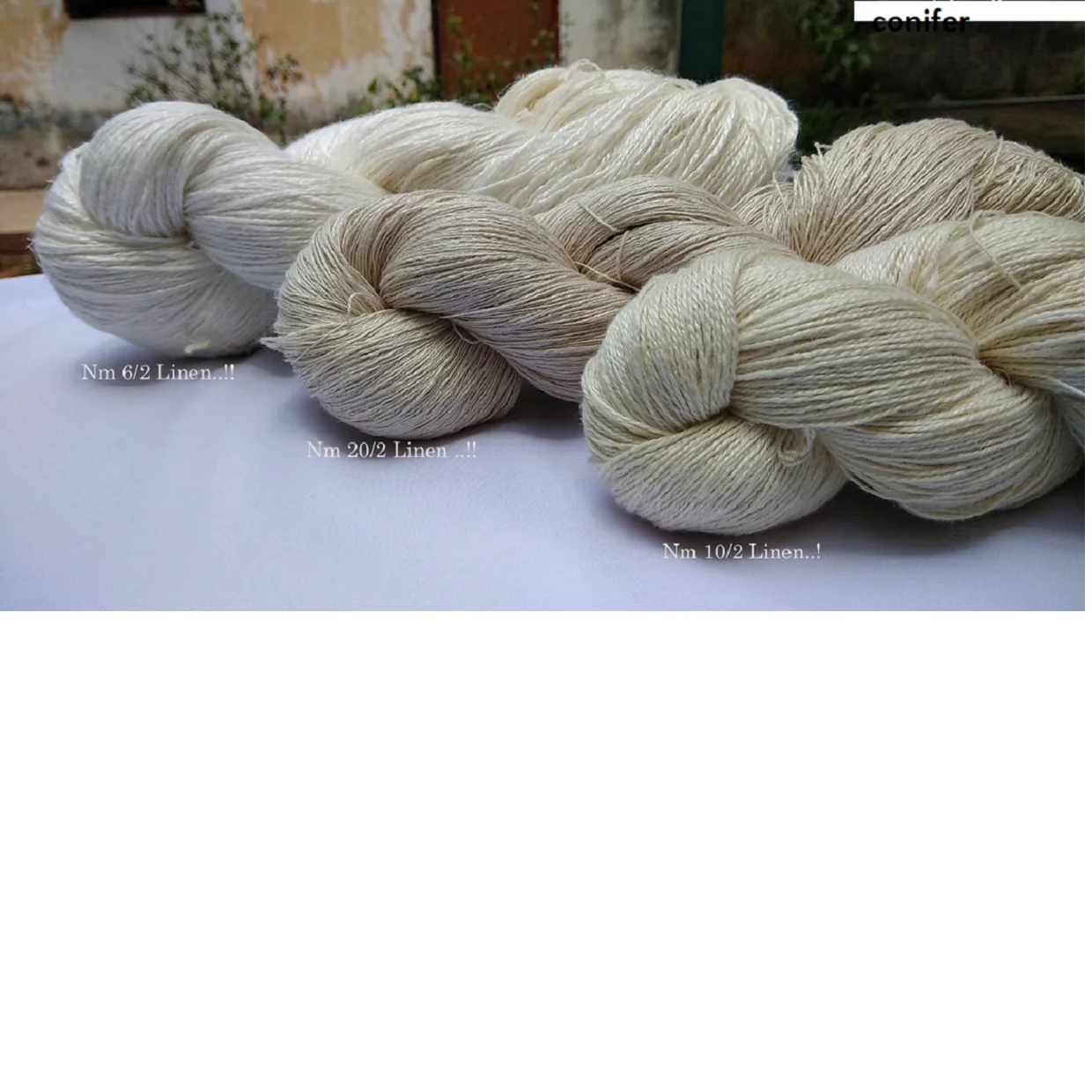 custom made natural linen yarns available in a huge assortment of counts suitable for yarn and fiber stores