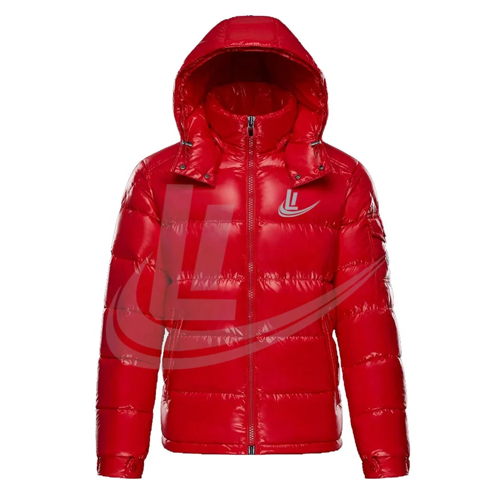 High Quality Red custom Puffer jacket / Puffy jacket / Quilted padded Jacket, Bubble jacket duck down feather puffer jacket