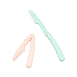 Оптовая продажа, складной нож для красоты и стрижки бровей, нож для бритья с защитой от царапин