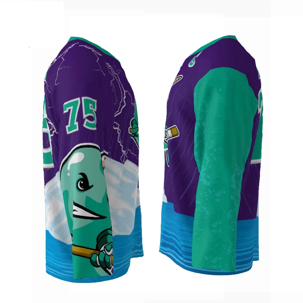 Высококачественная дышащая Футбольная форма для хоккея на поле из 100% полиэстера мужская льду с сублимационной печатью