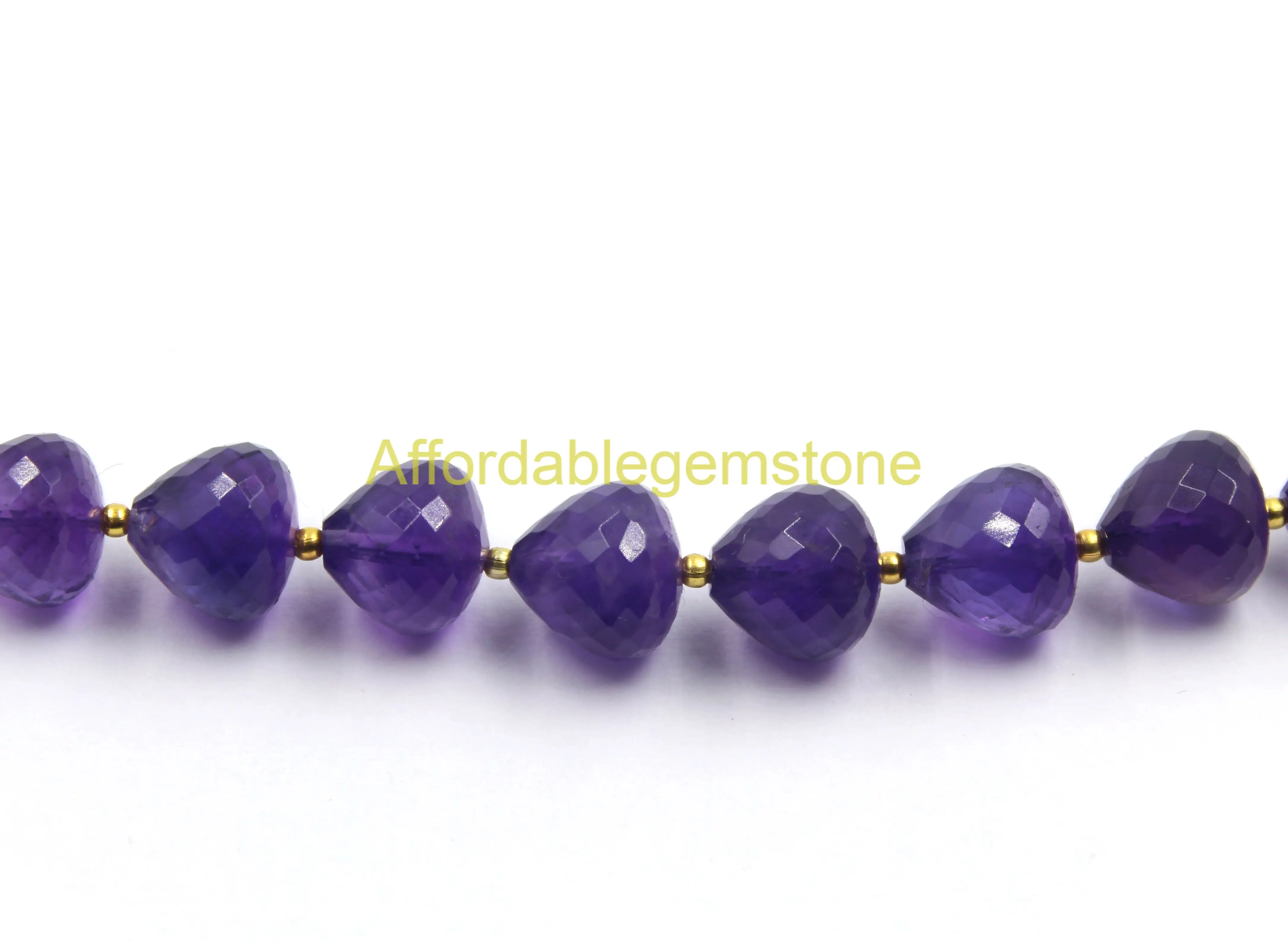 Натуральный аметистовый камень в форме капли граненые Аметистовые бусины Просверленный ручной работы для ювелирных изделий размером 8x10 мм