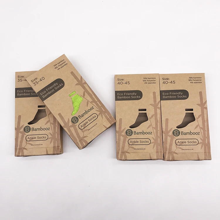 Custom cardboard packages for apparel kraft paper socks packaging boxes