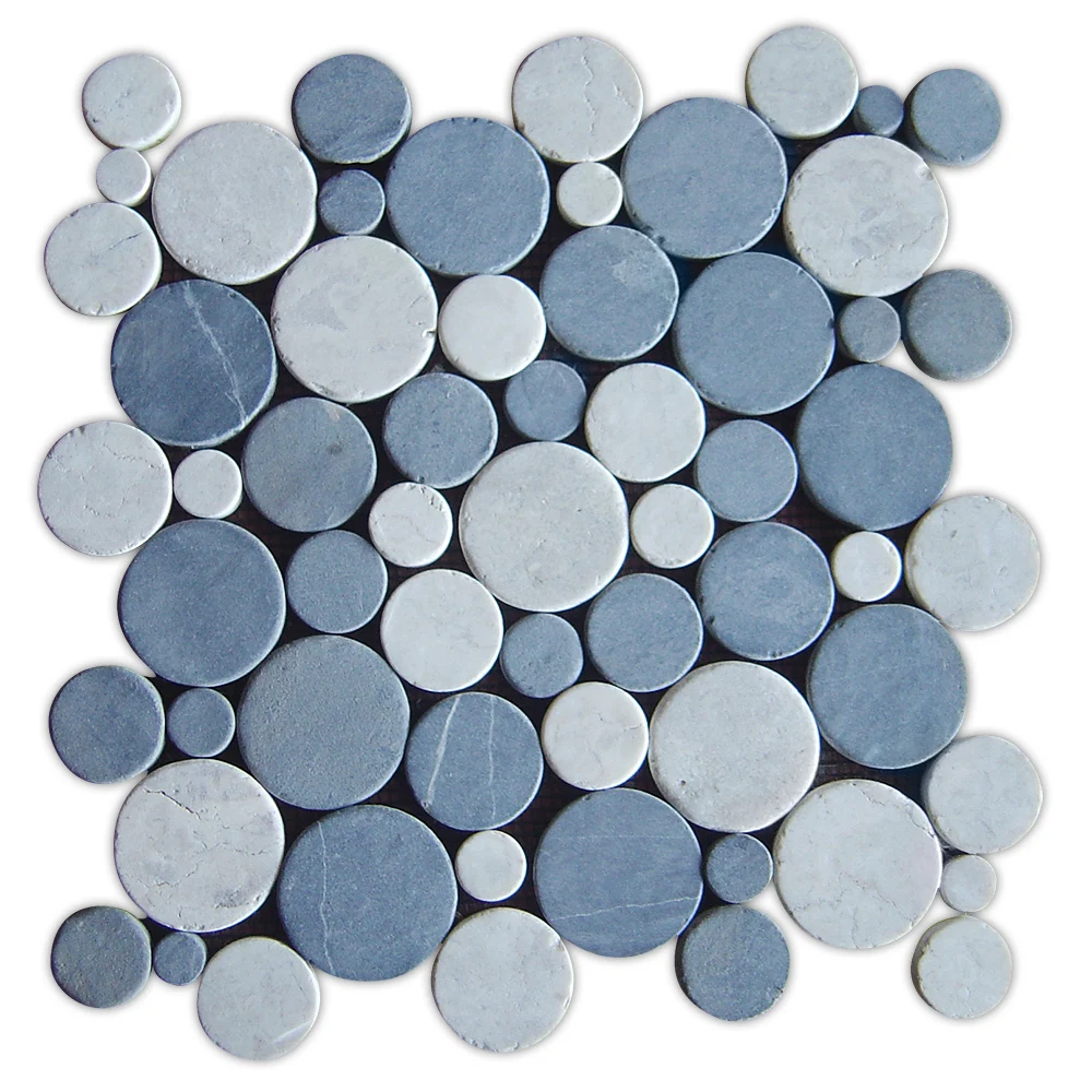 Bali Natural Beige Pebbles Mosaic Tile - Indonesia Natural Beige Pebbles Stone Mosaic Interior Wall Decoration