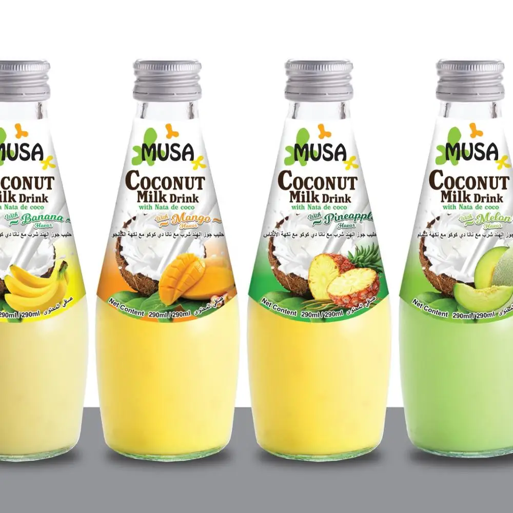 
COCONUT MILK DRINK WITH NATA DE COCO MUSA BRAND 290ML. 