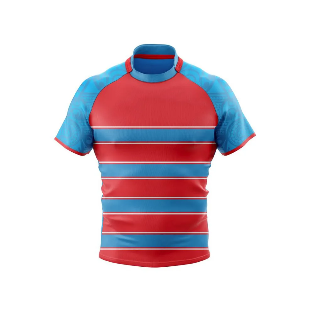 Custom Rugby Jersey Men Short Sleeves Round Neck Rugby Jersey Adult Size Rugby Jersey Men