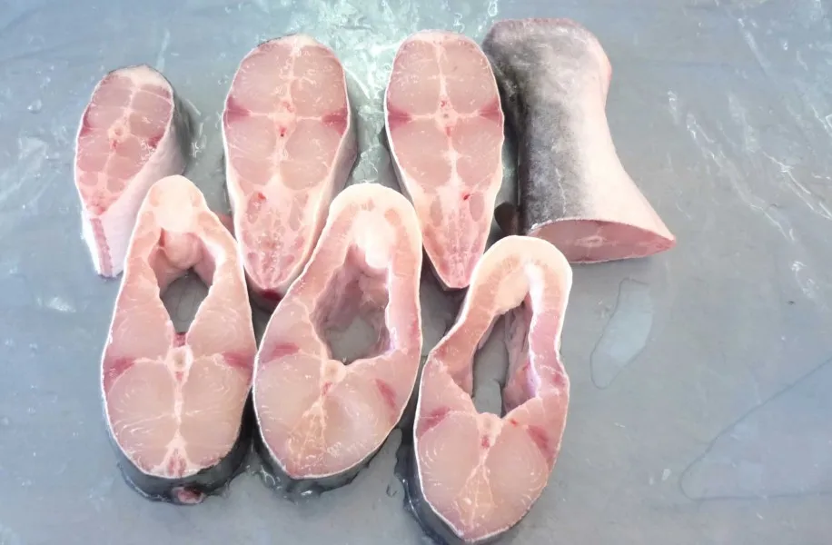 
Vietnam Supplier Freshly frozen basa fish steak/ Pangasius steak/Pangasius chunk 