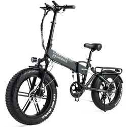Wholesale Electric EBike 48V/8AH250W 7S Aluminum Frame Disc Brake LCD Meter 4.0fat Tires Foldable Electric Bicycle