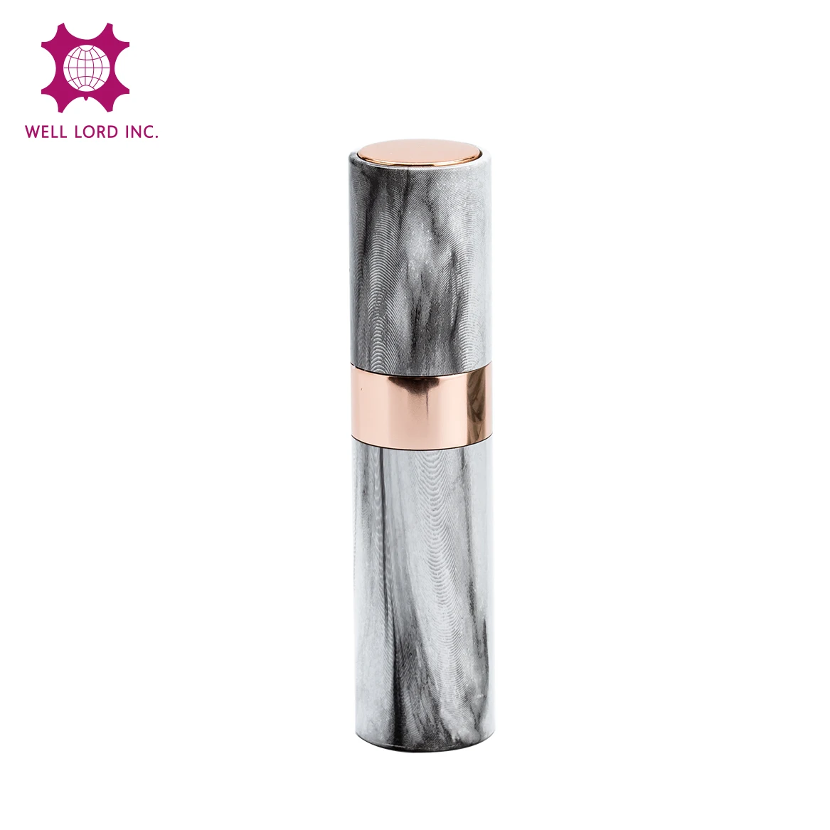 Marble patter travel size perfume bottle refillable 8ml aluminum bottle water transfer perfume atomizer