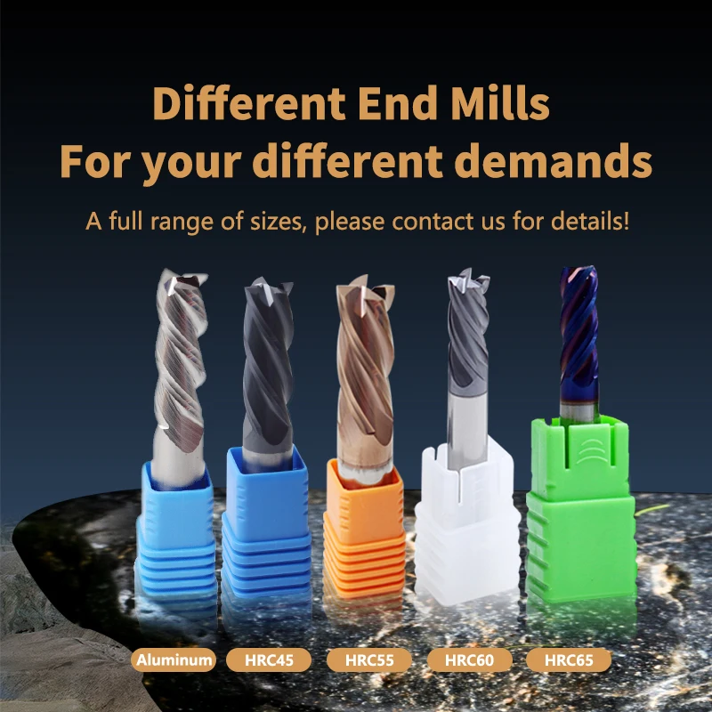 D3 4 5 6 8 10 12 14 Carbide End Mill Aluminum Ball Nose Milling Cutter for Aluminium