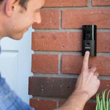 2021 Hot Sale product ODM BOSMA Door Lock with Wifi security AI video fingerprint Wireless Battery Powered For Smartphones doorb