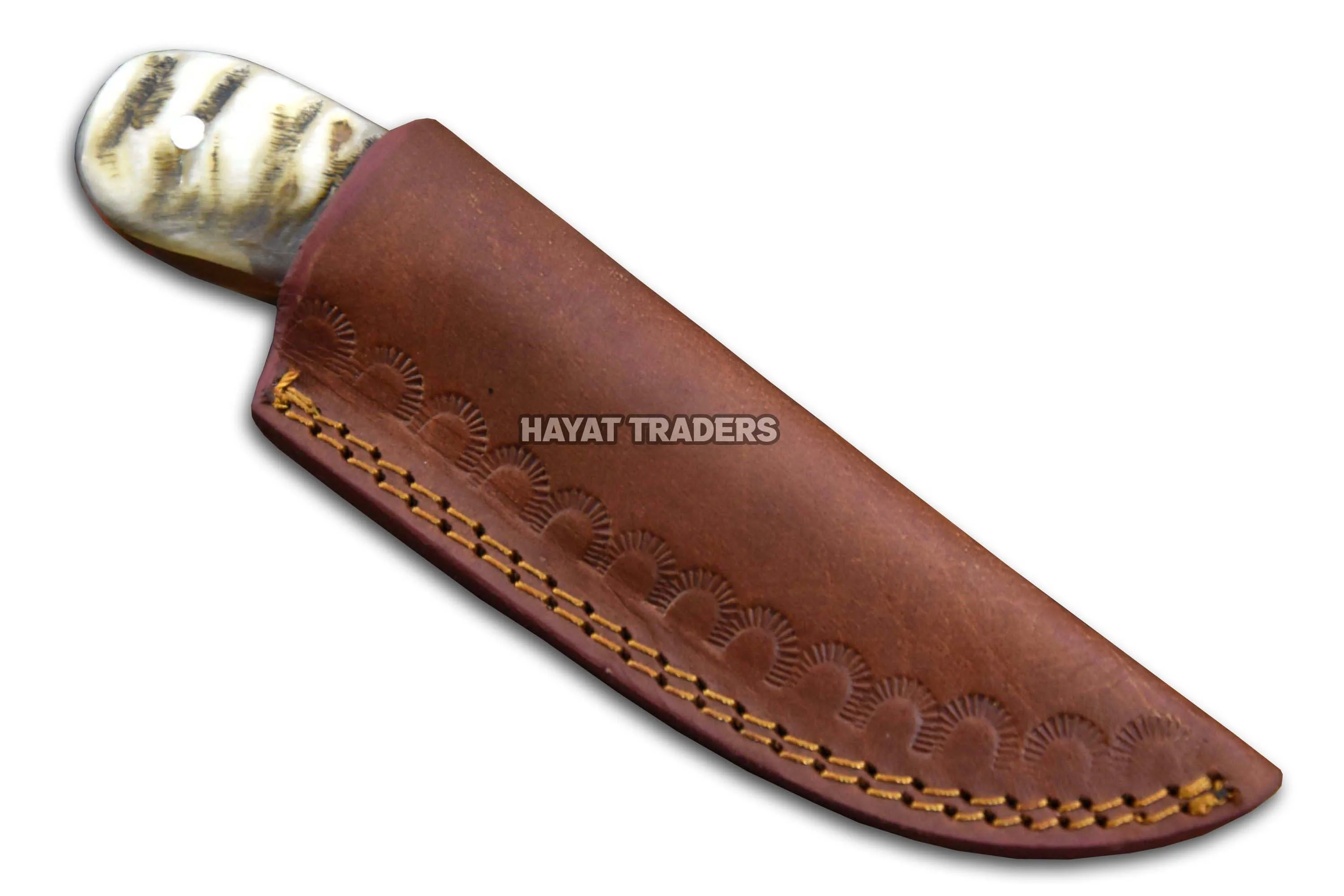  Охотничий нож ручной работы из дамасской стали 8 2 дюйма с фиксированным лезвием и ручкой рам-рога | Ручная работа Стальной валик