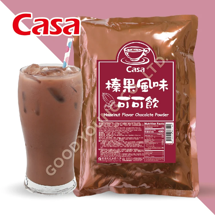 Хороший молодой чай Boba пузырьковый ингредиенты Hanelnut со вкусом шоколада мгновенный молочный в порошке