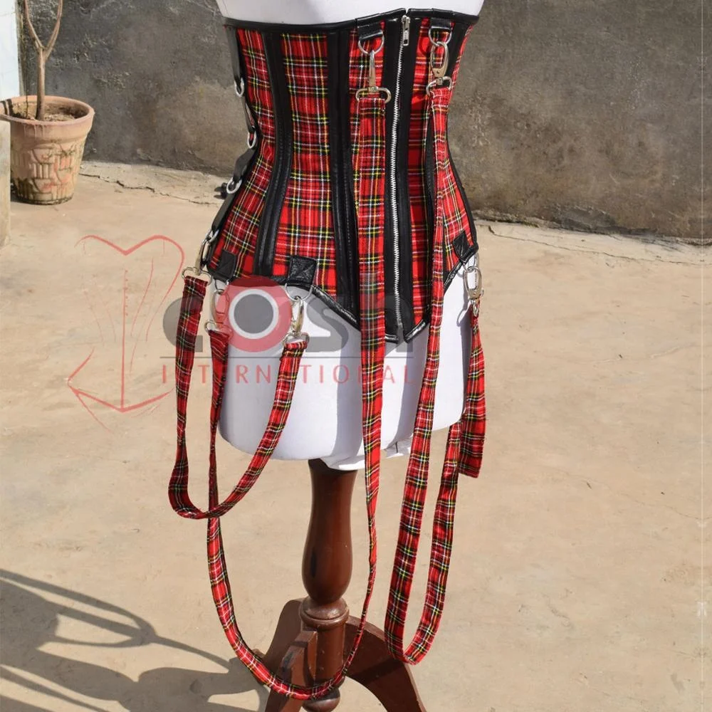 COSH CORSET Underbust Steelboned Waist Shaper Tightlacing Fitted Tartan Plaid Corset Sexy lingerie Valentine Corset Bustier