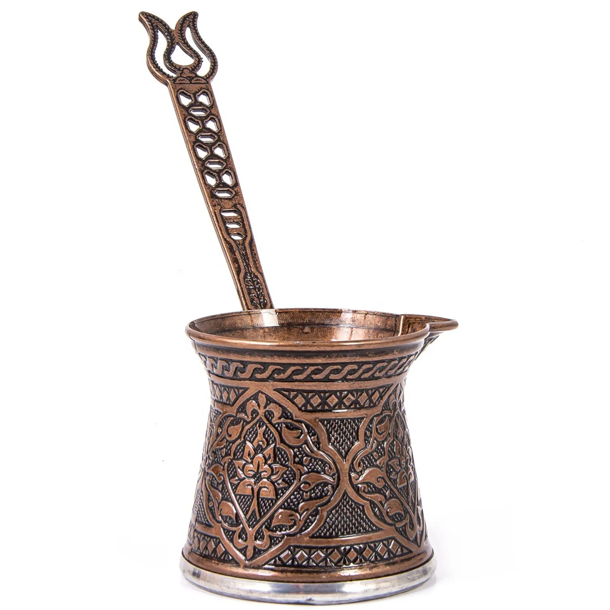 Rustic Traditional Turkish Coffee Pot Set of 3