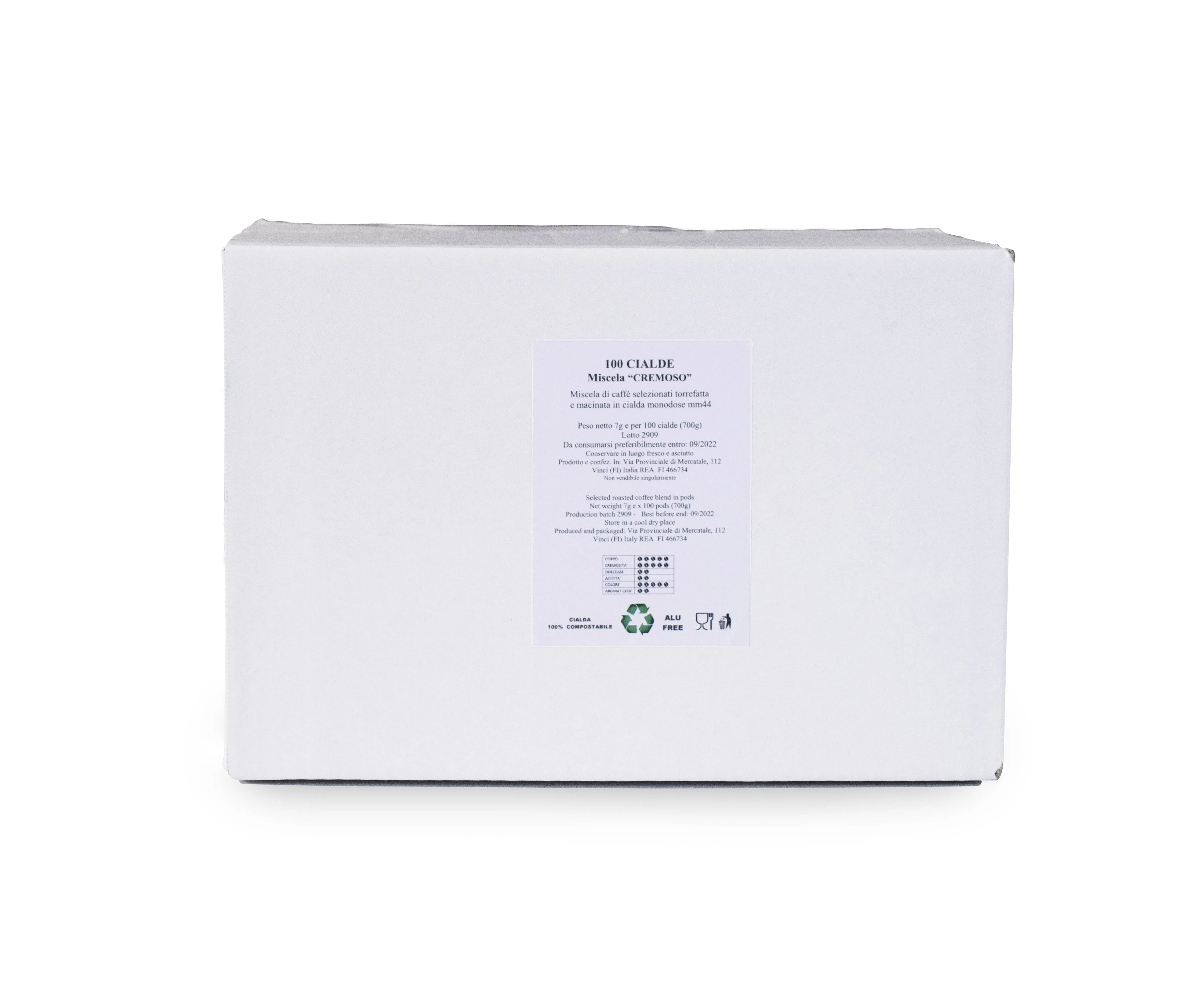 High quality coffee products Cremoso Italian 25% Arabica 75% Robusta 100 Coffee pods for horeca