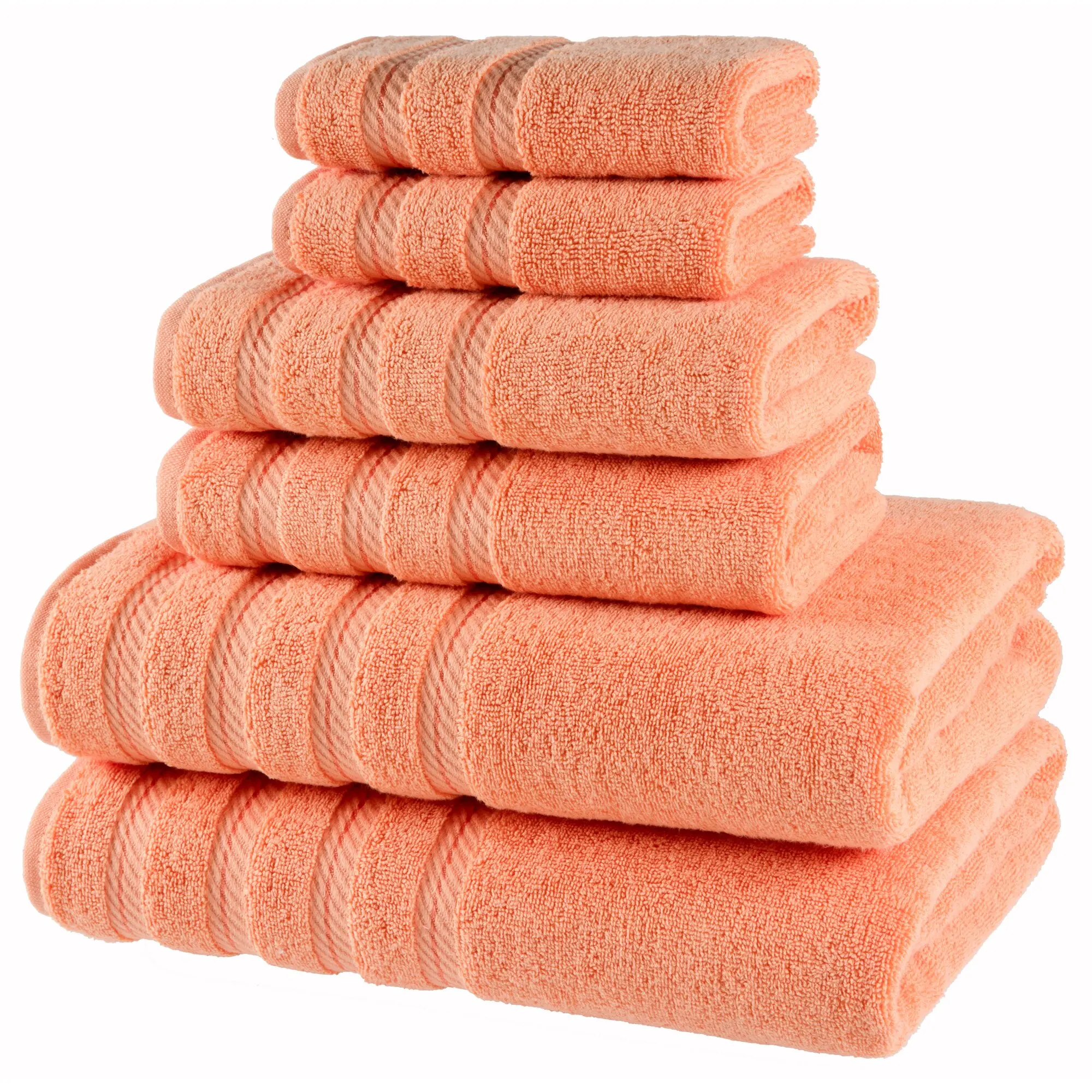 Hot Sale High Quality 100% Cotton 6-Piece Towel Set 2 Bath 2 Hand 2 Washcloths Knitted 600gsm Weigh for Bedroom for Christmas