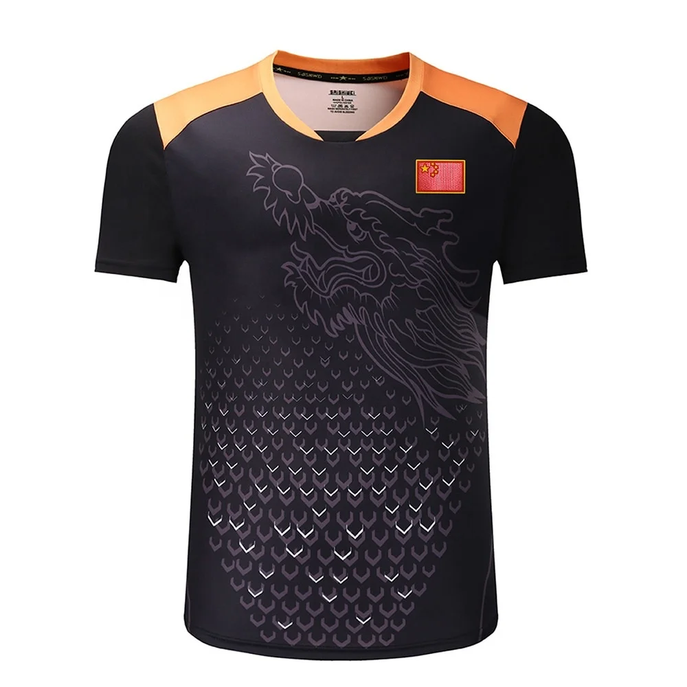 cheap rate  high quality sublimation Table tennis t shirt training sport tennis cricket shirt jersey