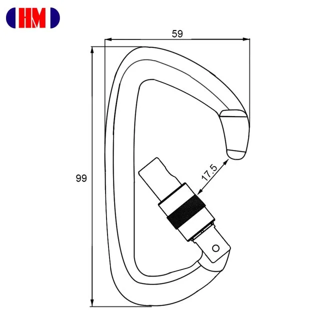 Rock Climbing Aluminum Carabiner For Wild Sports